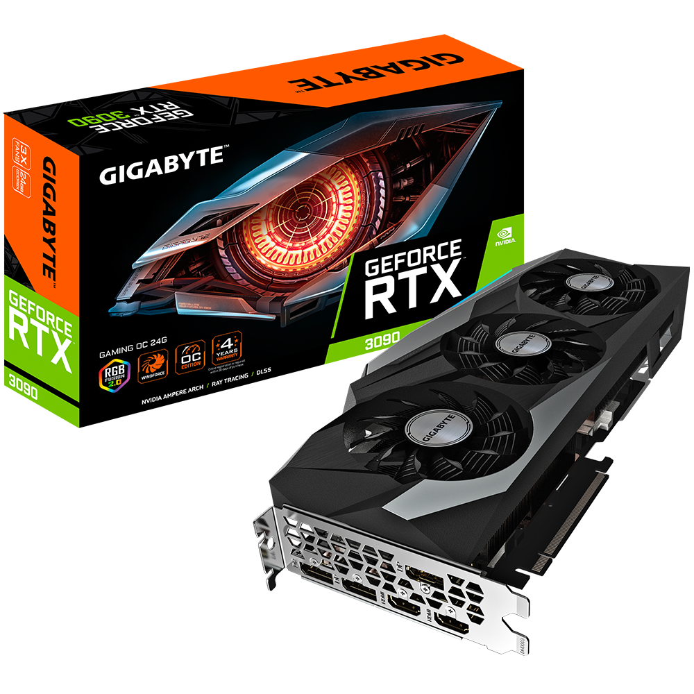 GIGABYTE GeForce RTX 3090 GAMING OC 24G Video Card, GV-N3090GAMING